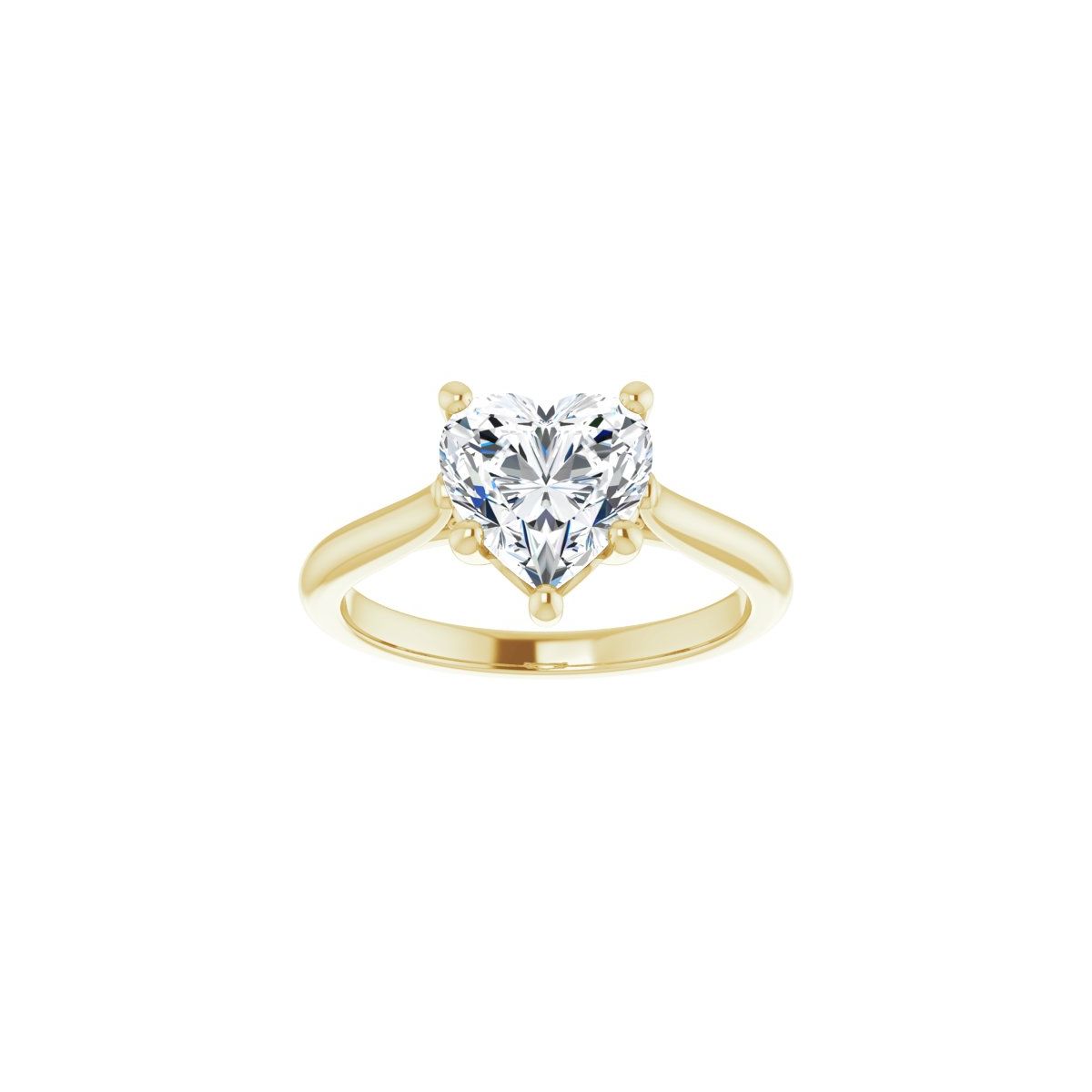 Heart Solitaire Engagement Ring Mounting - gallery - Series 126330