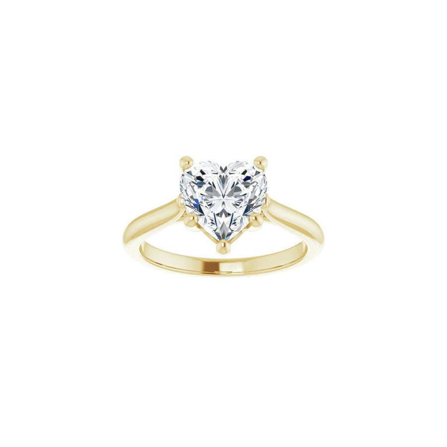 Heart Solitaire Engagement Ring Mounting - gallery - Series 126330