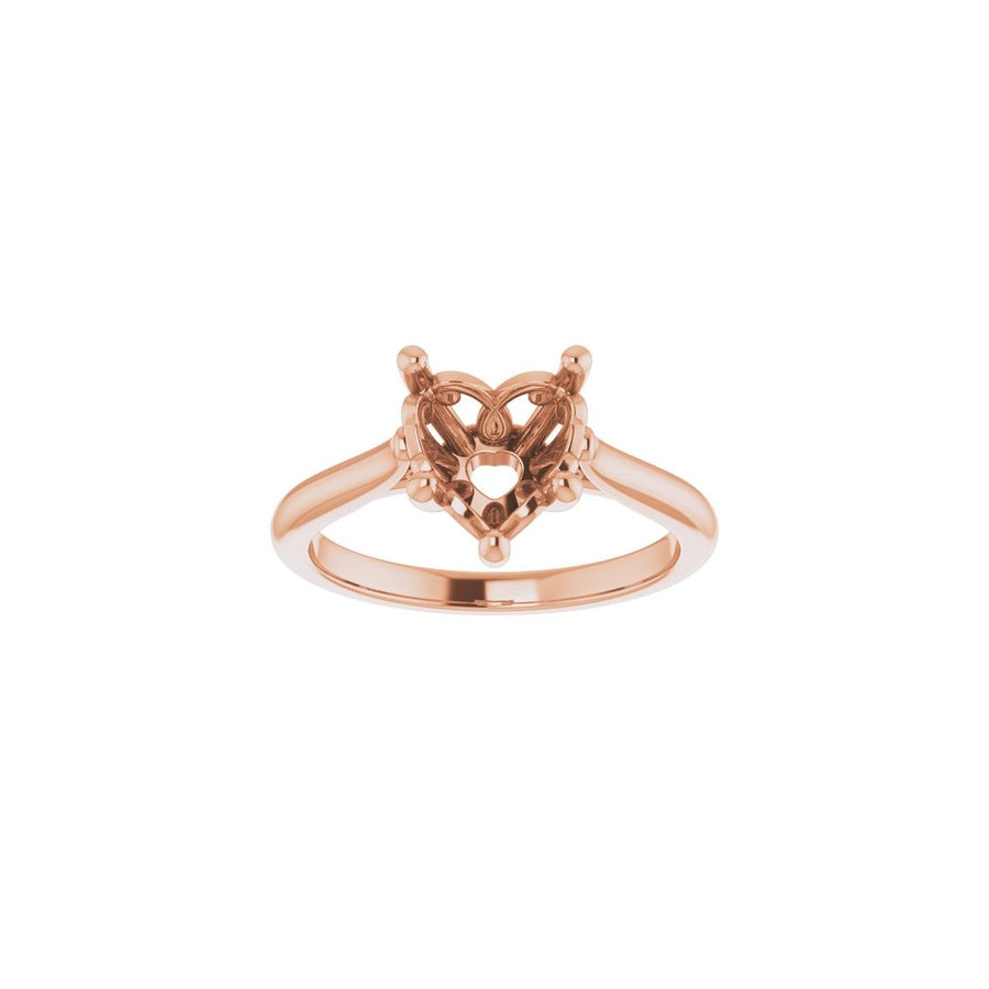Heart Solitaire Engagement Ring Mounting - gallery - Series 126330