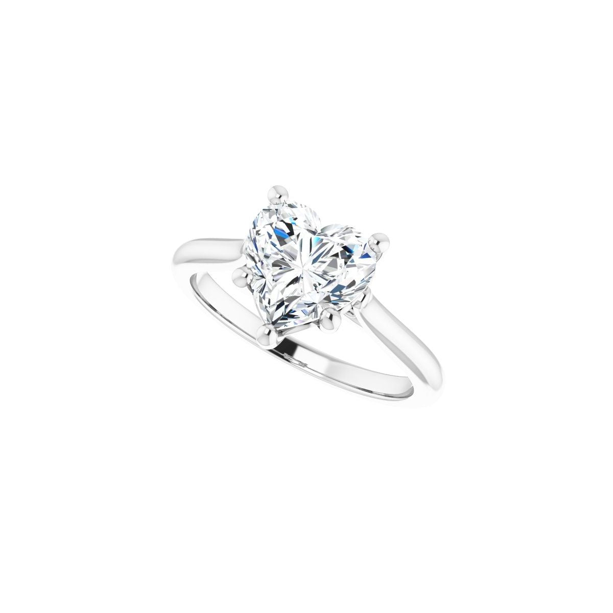 Heart Solitaire Engagement Ring Mounting - gallery - Series 126330