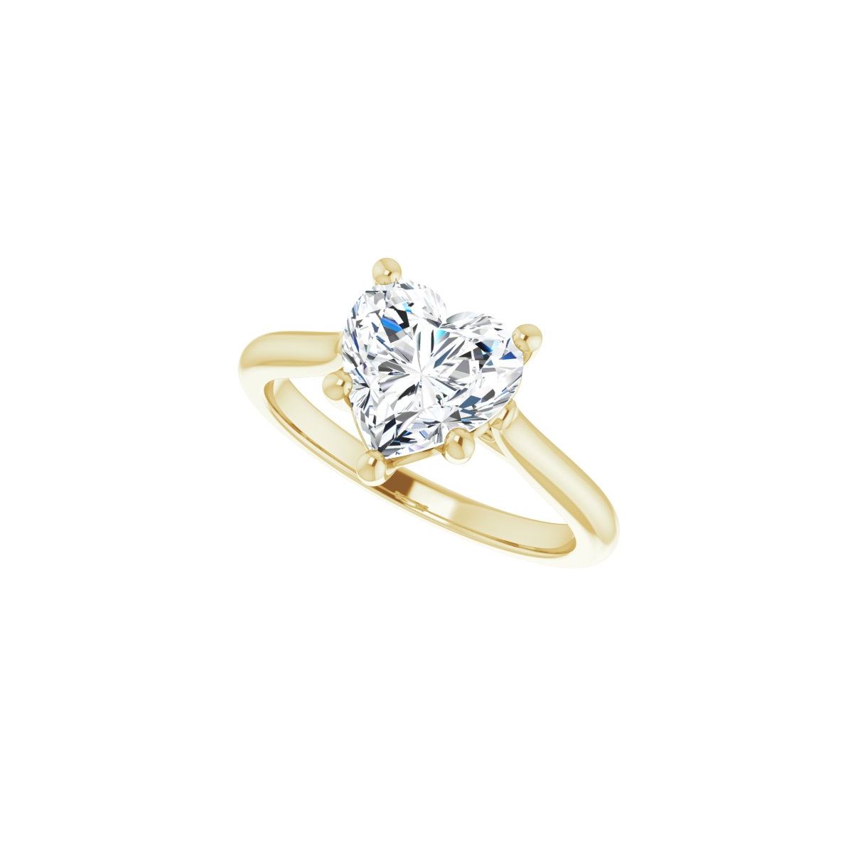 Heart Solitaire Engagement Ring Mounting - gallery - Series 126330