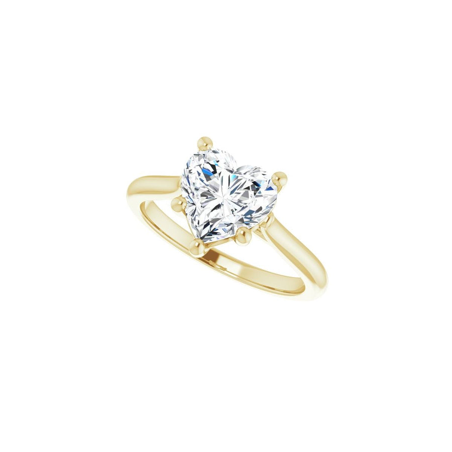 Heart Solitaire Engagement Ring Mounting - gallery - Series 126330