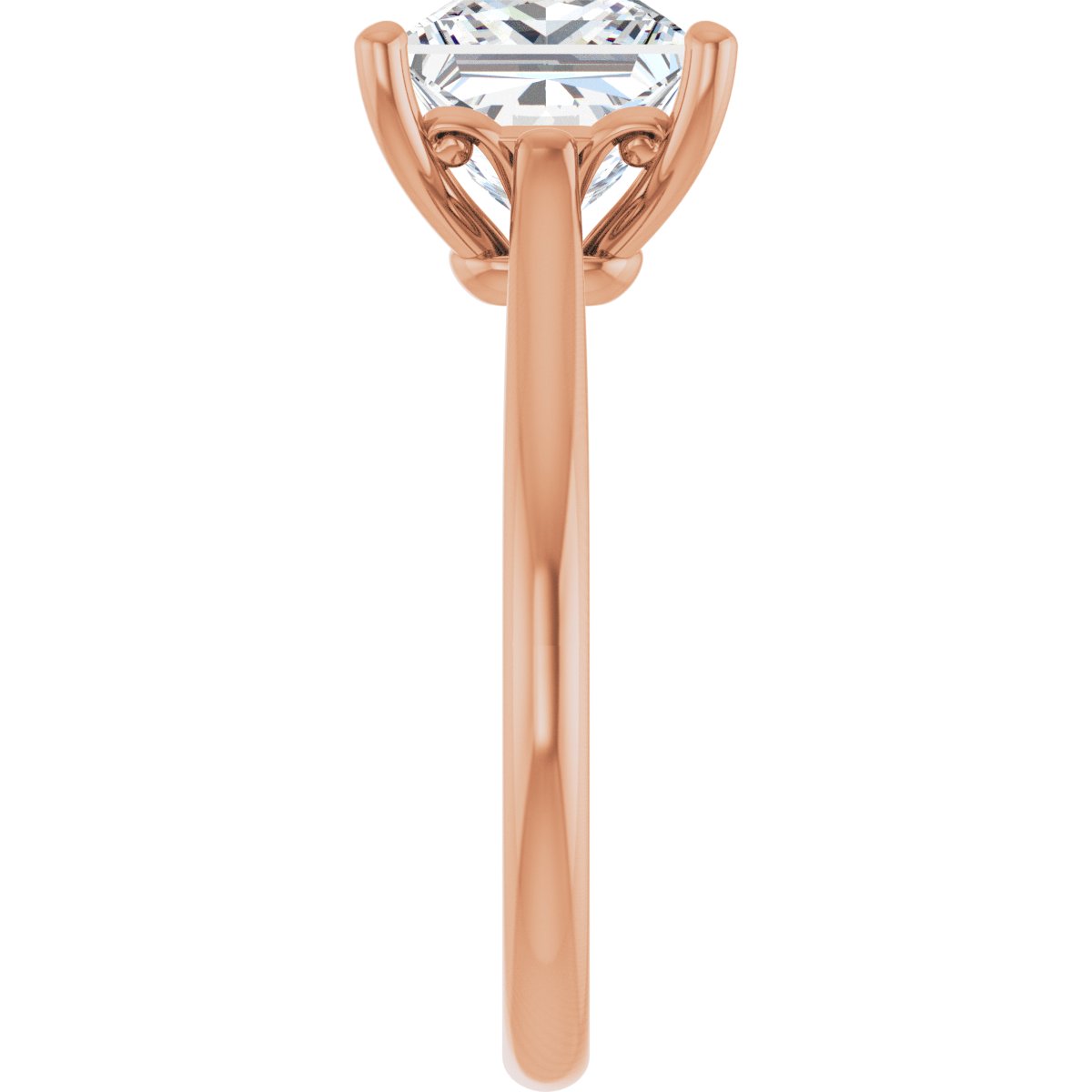 Square Solitaire Engagement Ring Mounting - gallery - Series 126330