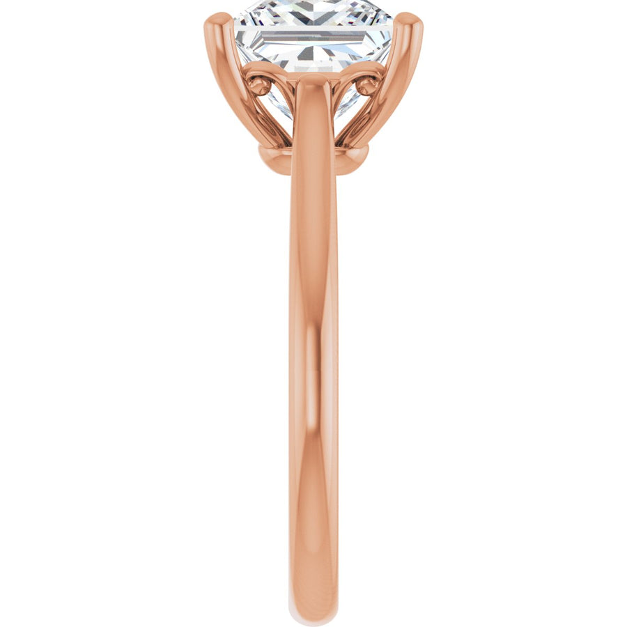 Square Solitaire Engagement Ring Mounting - gallery - Series 126330