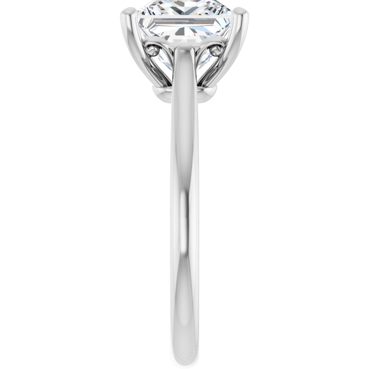Square Solitaire Engagement Ring Mounting - gallery - Series 126330