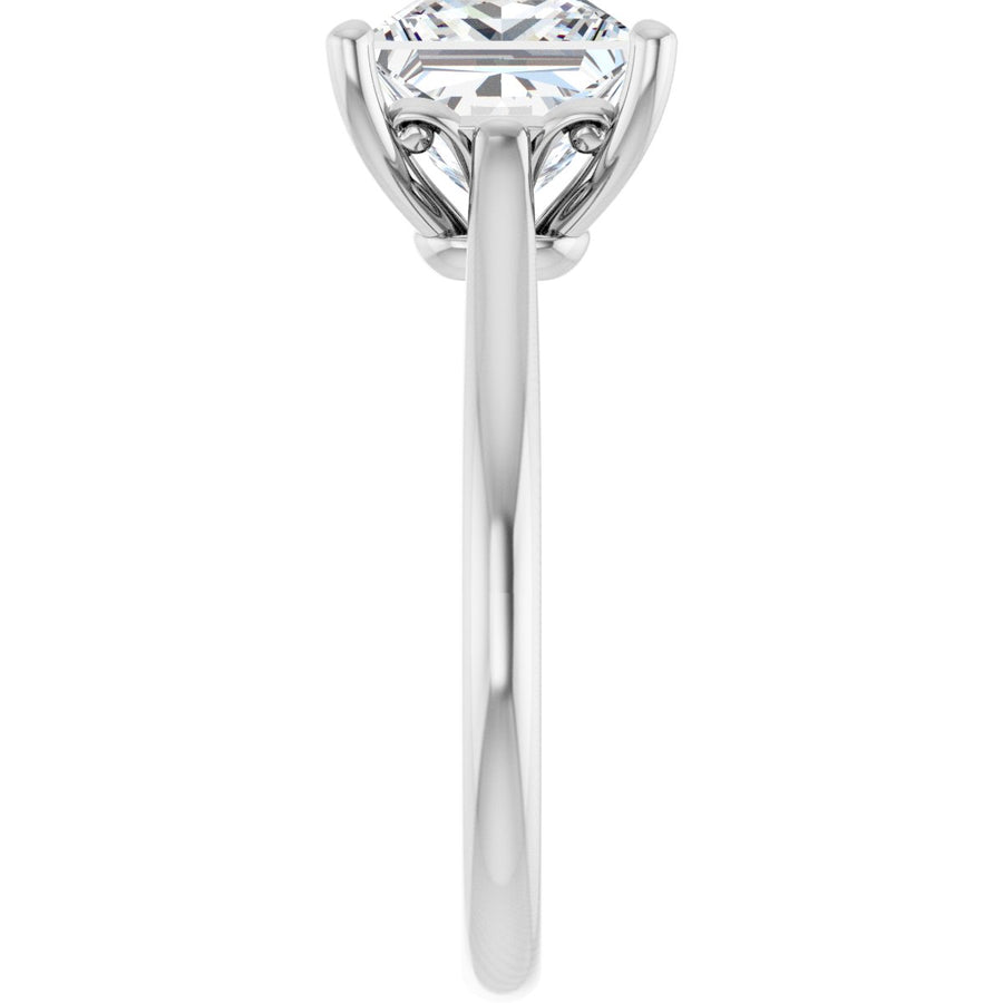Square Solitaire Engagement Ring Mounting - gallery - Series 126330