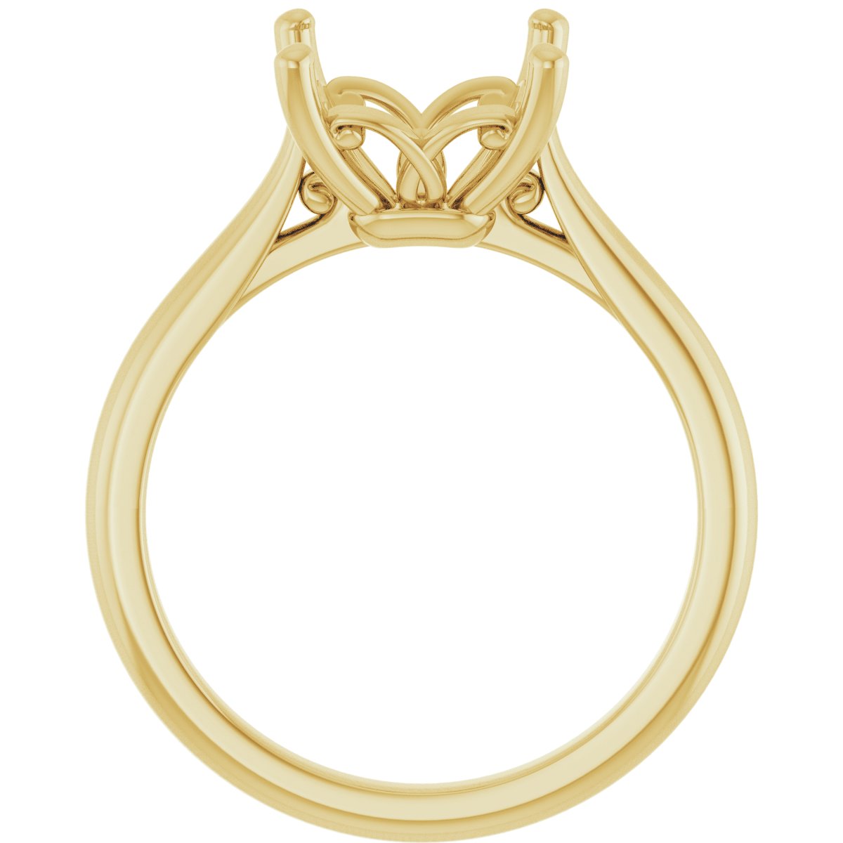 Square Solitaire Engagement Ring Mounting - gallery - Series 126330