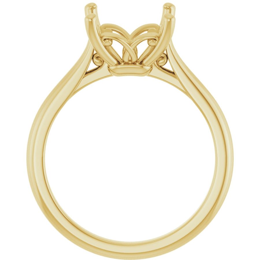 Square Solitaire Engagement Ring Mounting - gallery - Series 126330