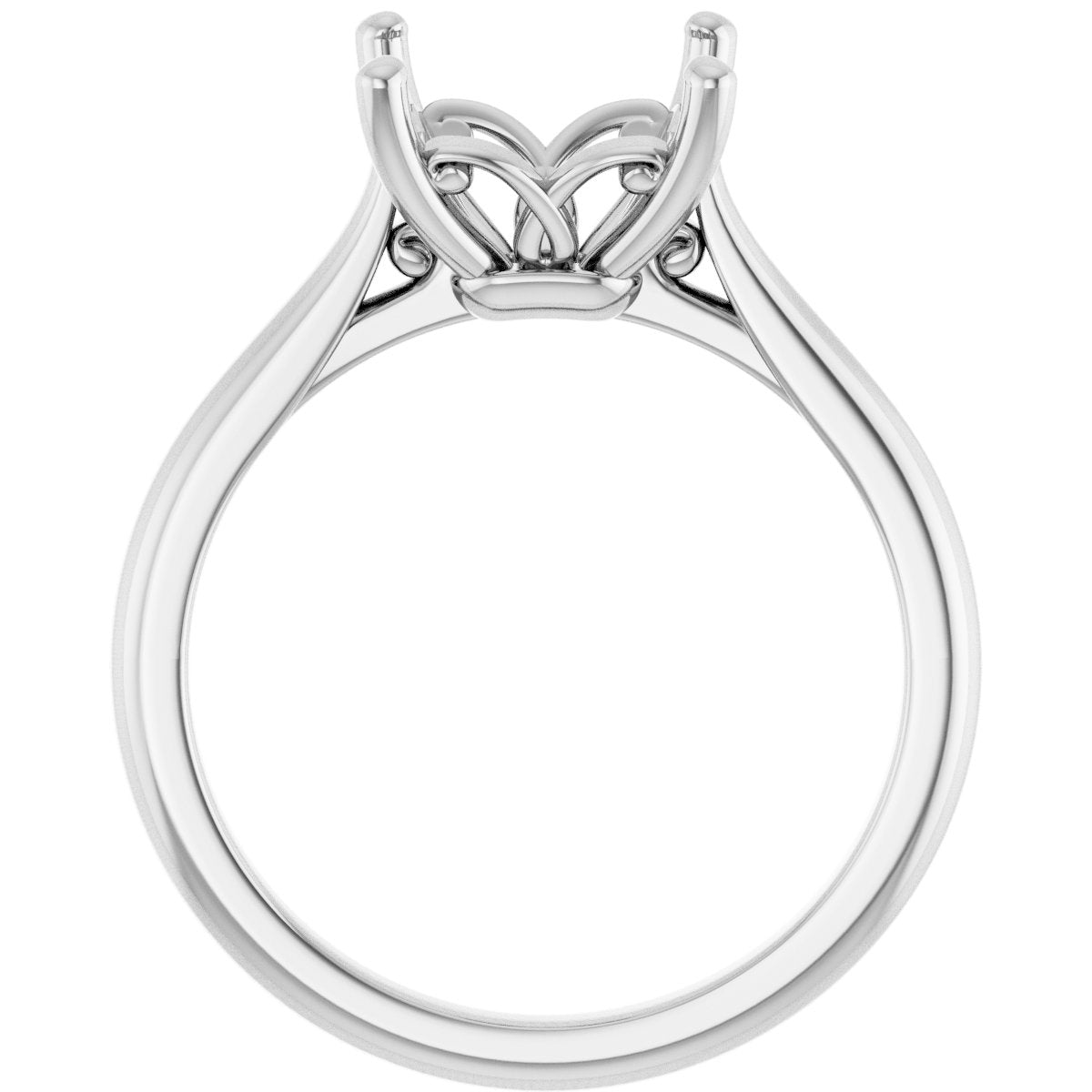 Square Solitaire Engagement Ring Mounting - gallery - Series 126330