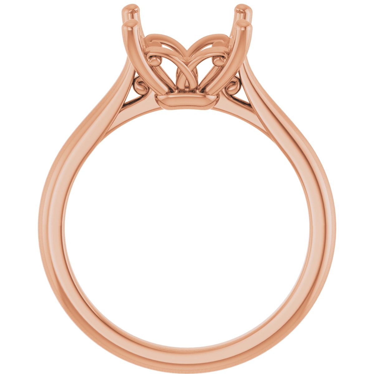 Square Solitaire Engagement Ring Mounting - gallery - Series 126330