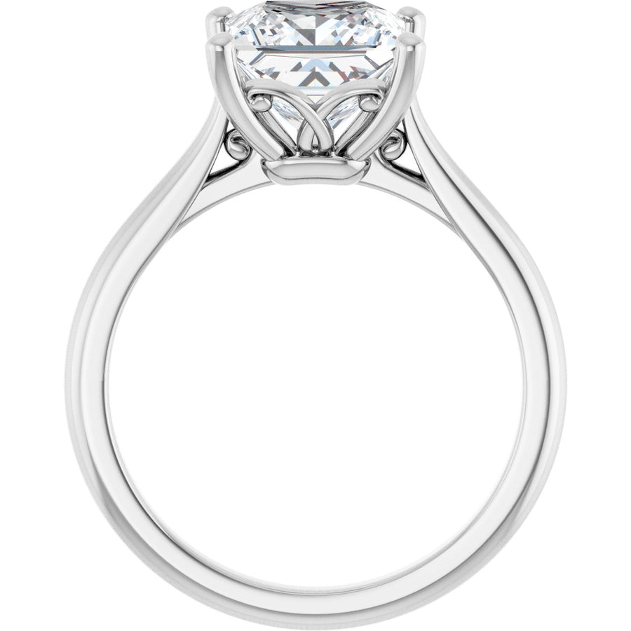Square Solitaire Engagement Ring Mounting - gallery - Series 126330