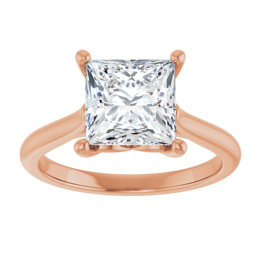 Square Solitaire Engagement Ring Mounting - gallery - Series 126330