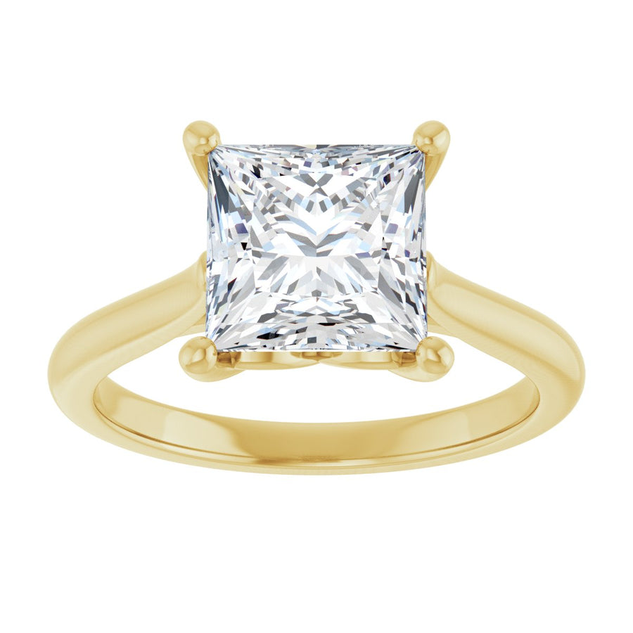 Square Solitaire Engagement Ring Mounting - gallery - Series 126330