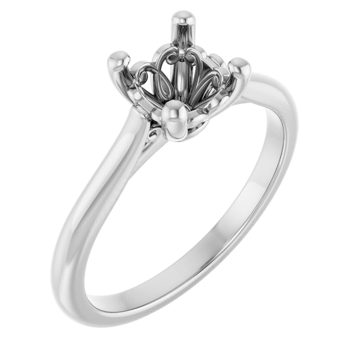 Cushion Solitaire Engagement Ring Mounting - gallery - Series 126330