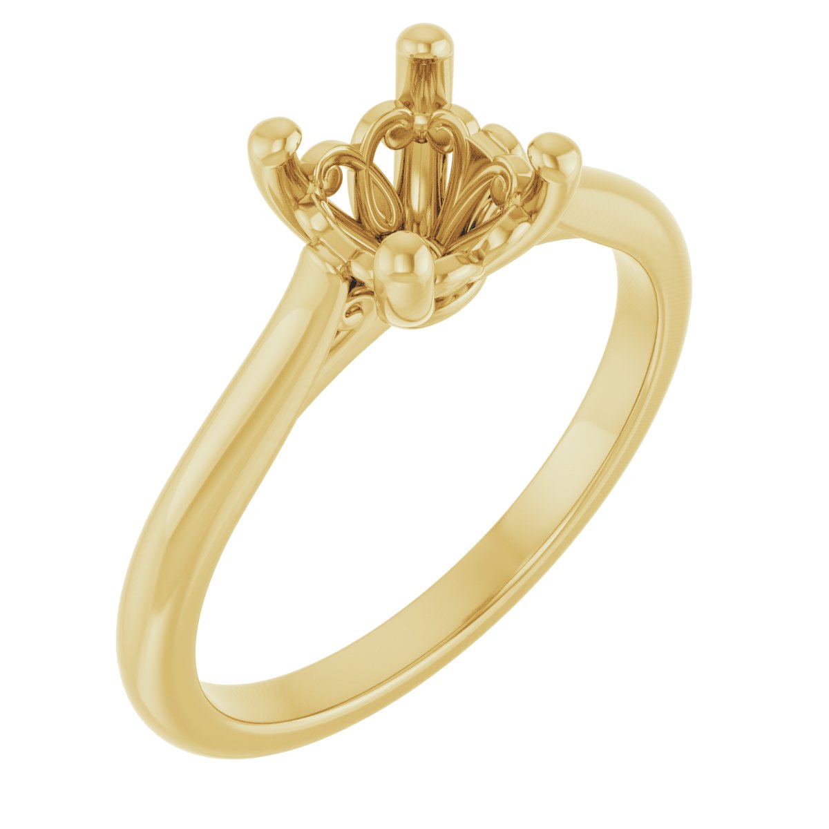 Cushion Solitaire Engagement Ring Mounting - gallery - Series 126330