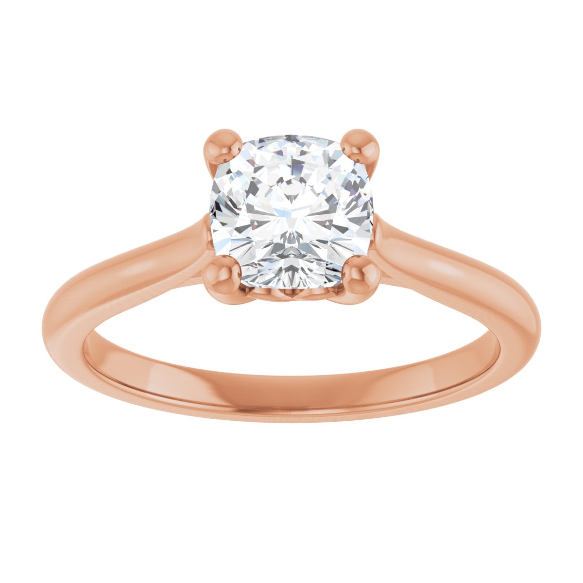 Cushion Solitaire Engagement Ring Mounting - gallery - Series 126330