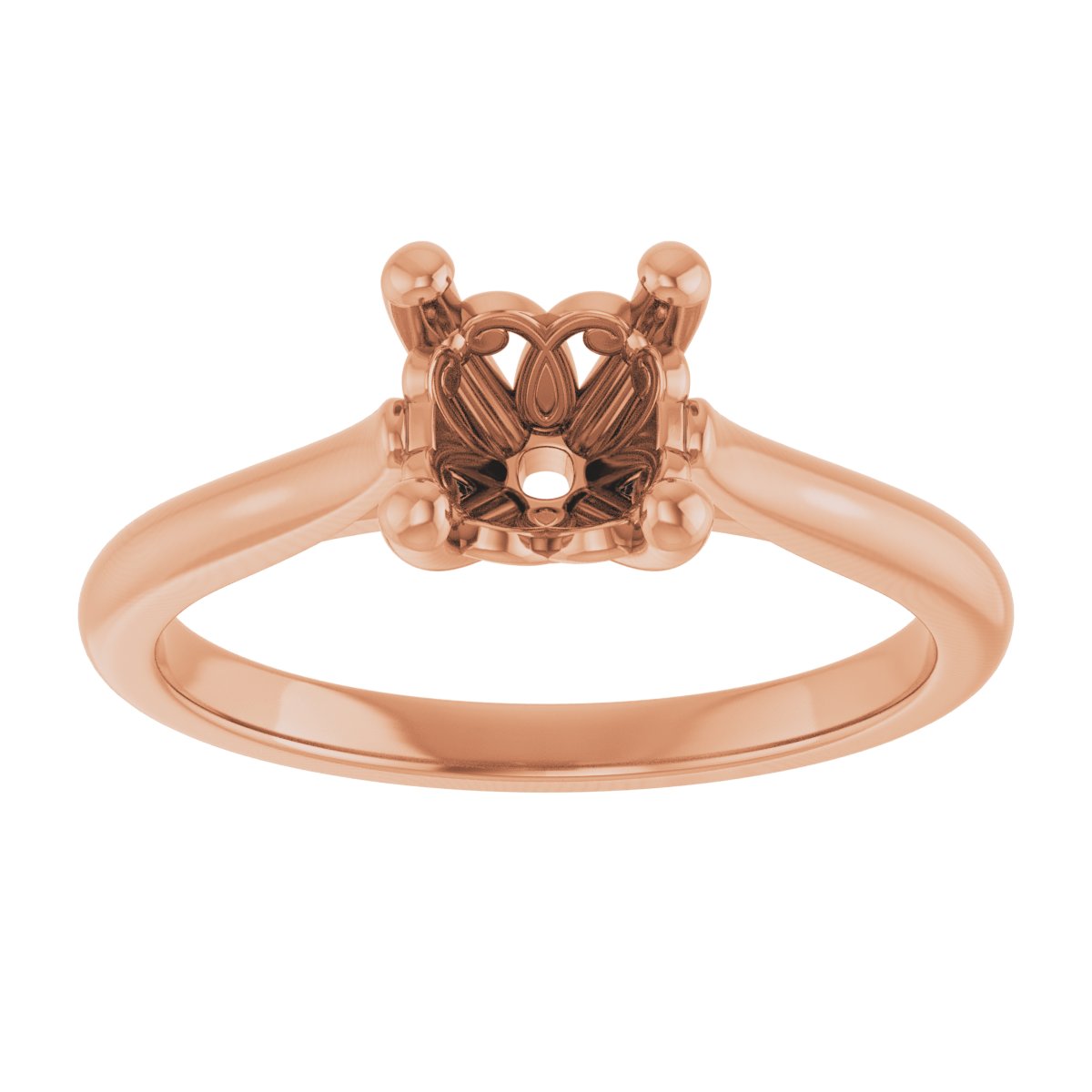 Cushion Solitaire Engagement Ring Mounting - gallery - Series 126330