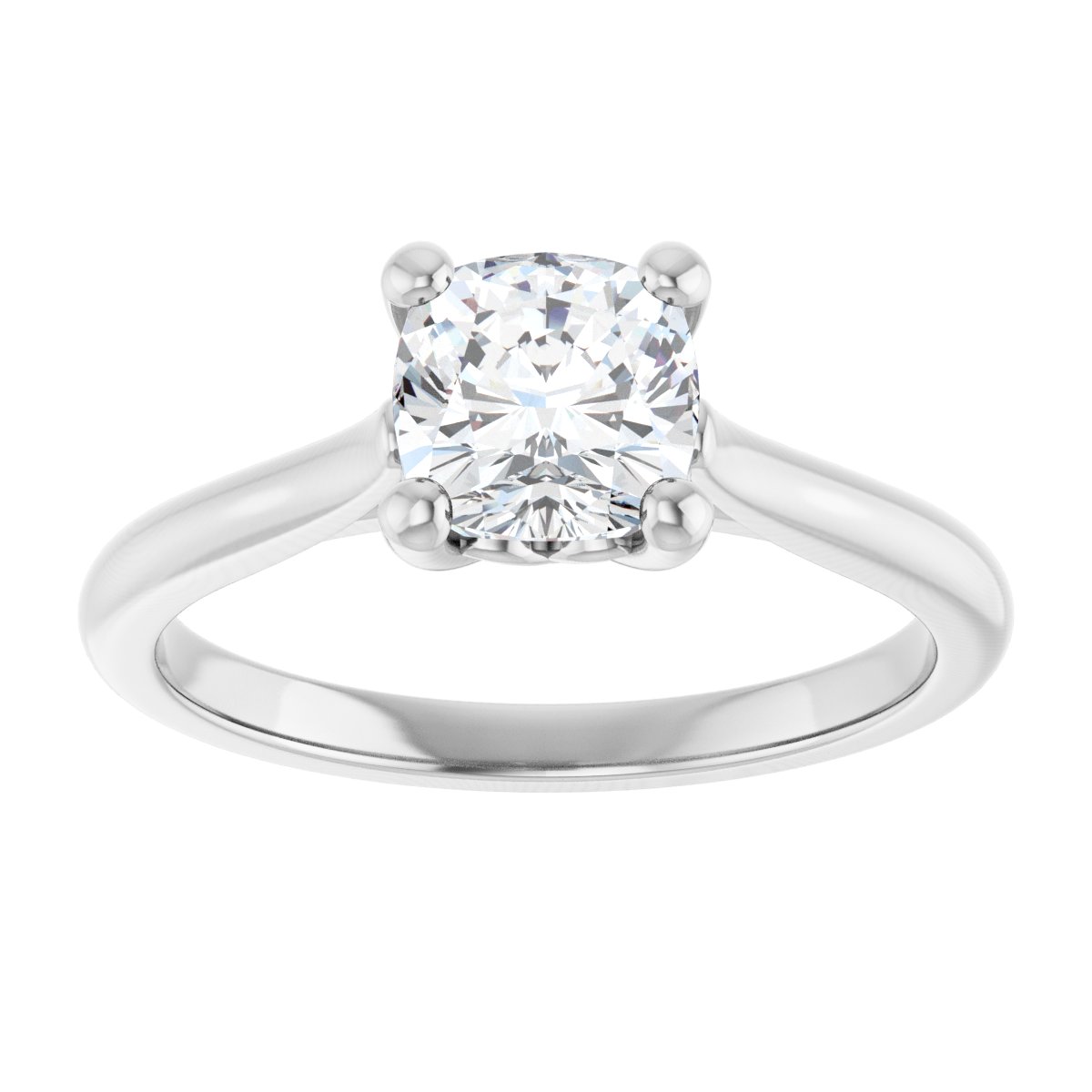 Cushion Solitaire Engagement Ring Mounting - gallery - Series 126330