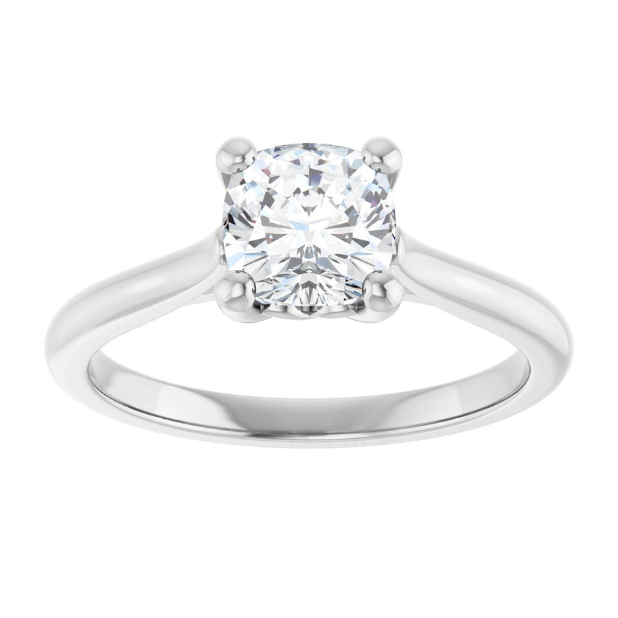 Cushion Solitaire Engagement Ring Mounting - gallery - Series 126330