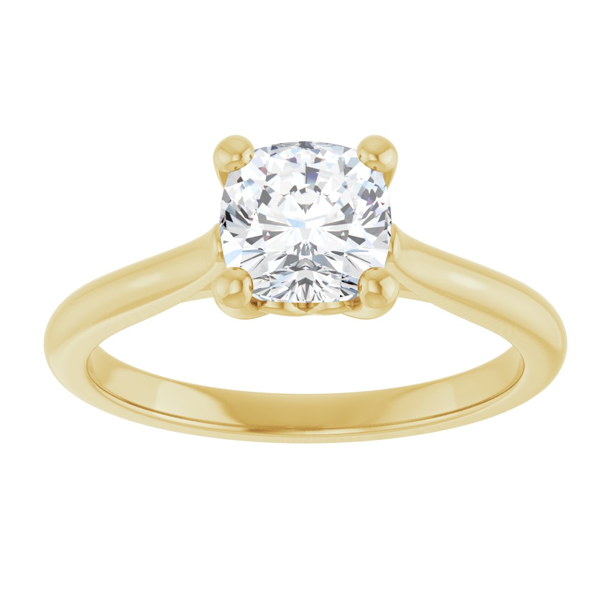Cushion Solitaire Engagement Ring Mounting - gallery - Series 126330