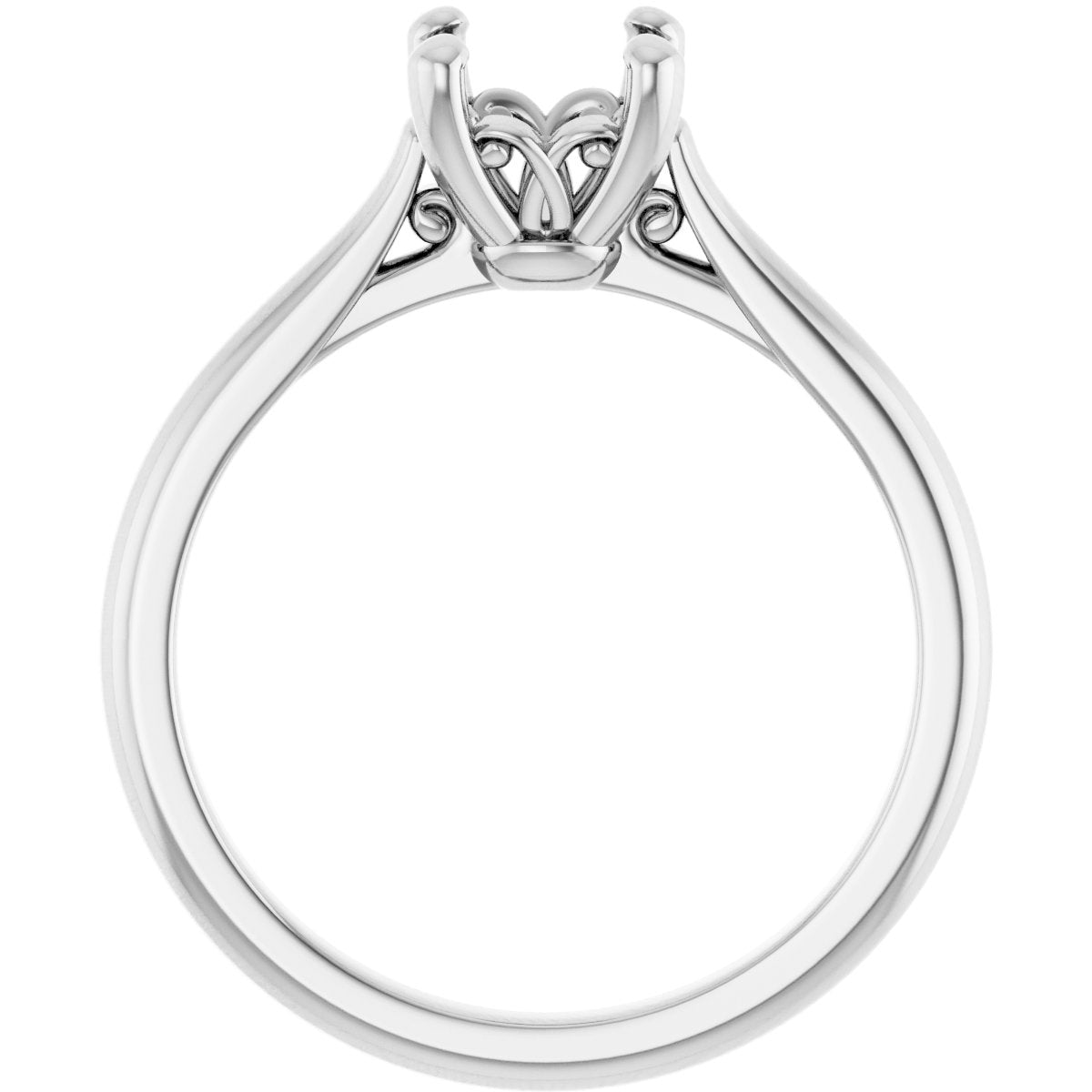 Cushion Solitaire Engagement Ring Mounting - gallery - Series 126330