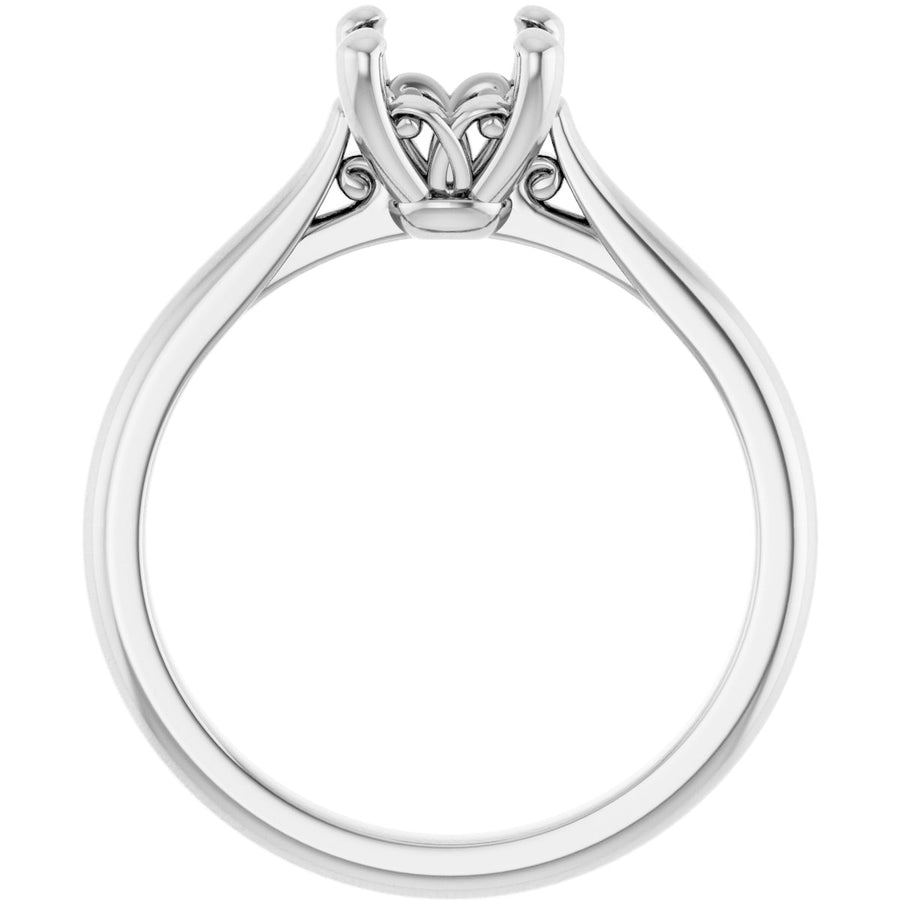 Cushion Solitaire Engagement Ring Mounting - gallery - Series 126330