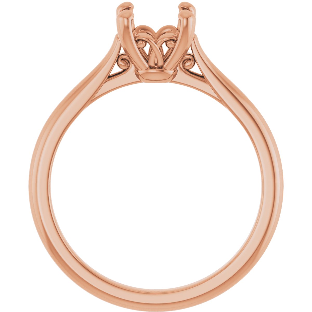 Cushion Solitaire Engagement Ring Mounting - gallery - Series 126330