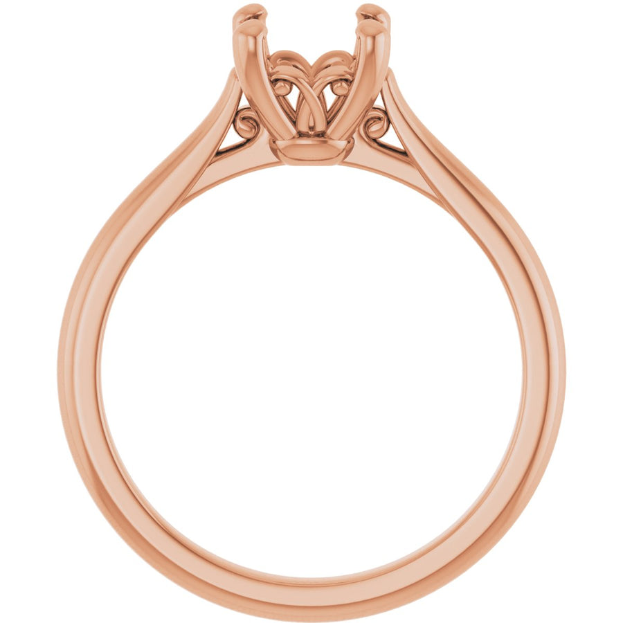 Cushion Solitaire Engagement Ring Mounting - gallery - Series 126330