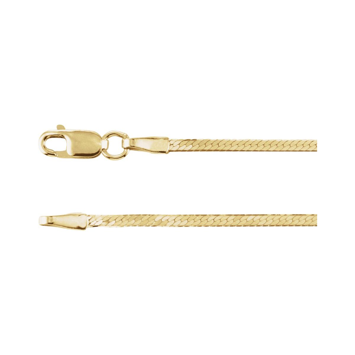2.8 mm Flexible Herringbone Chain Bracelet (1.6 Mm / 7 In) - Series CH1217