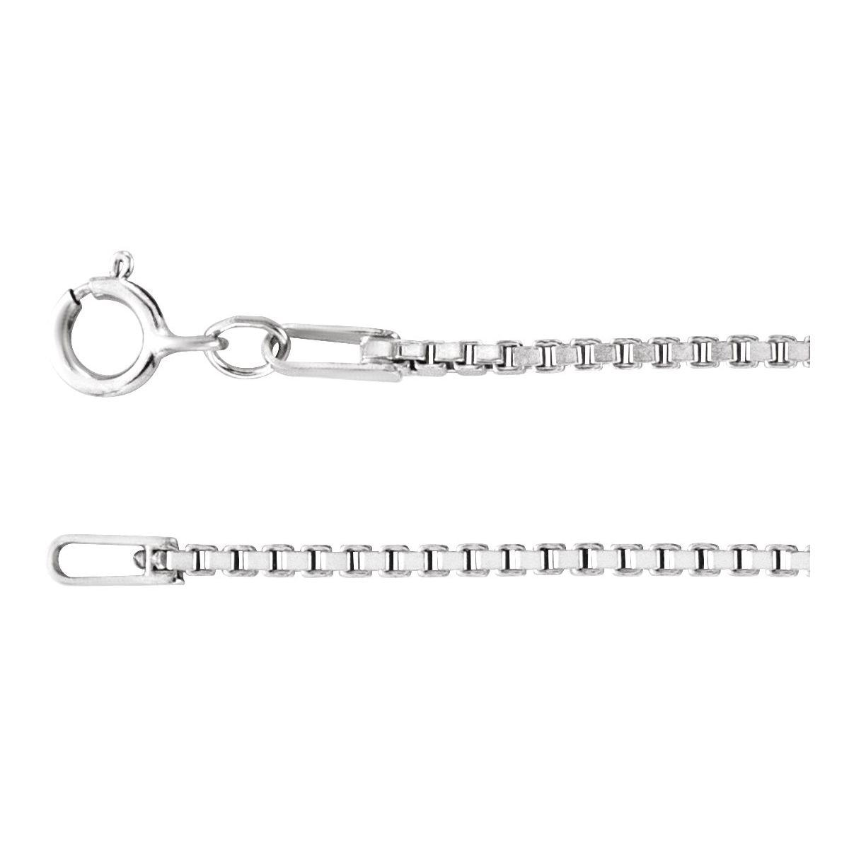 1.3 mm Diamond-Cut Box Chain Bracelet (1.3 Mm / 7 In) - Rhodium-Plated Sterling Silver - Series CH489