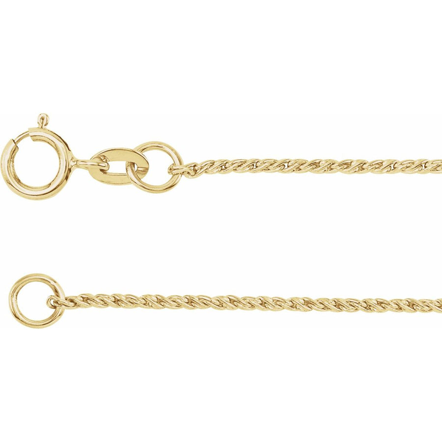 1 mm Twisted Wheat Chain Bracelet (1 Mm / 7 In) - Series CH519