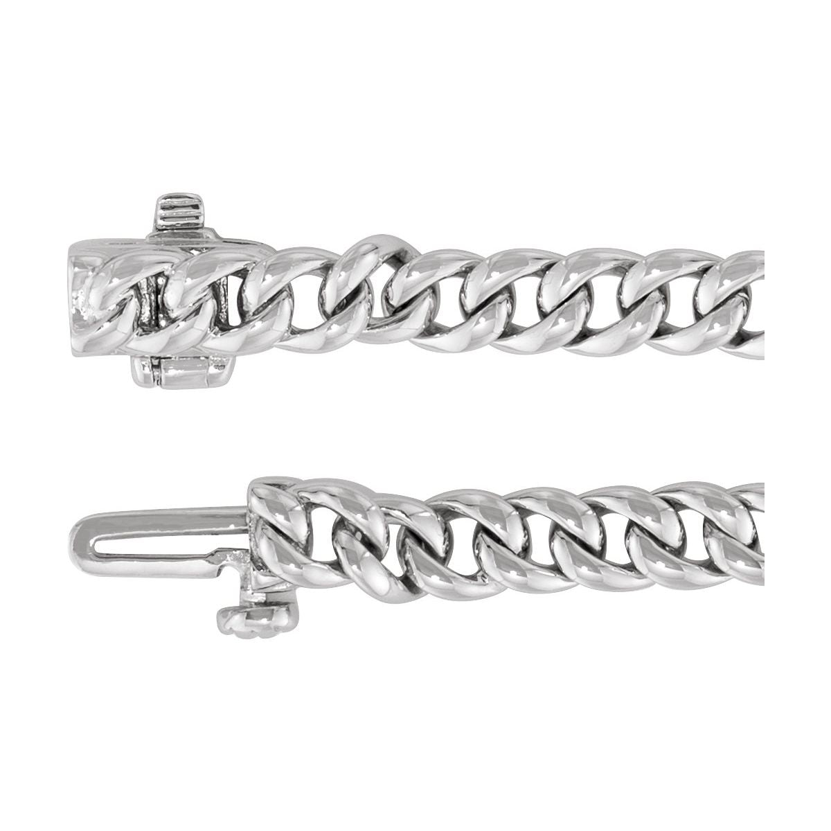 Accented Link Bracelet - 14K White Gold - Series BRC913