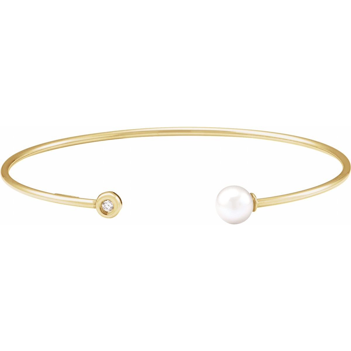 Accented Pearl Cuff Bracelet - gallery - Series BRC919
