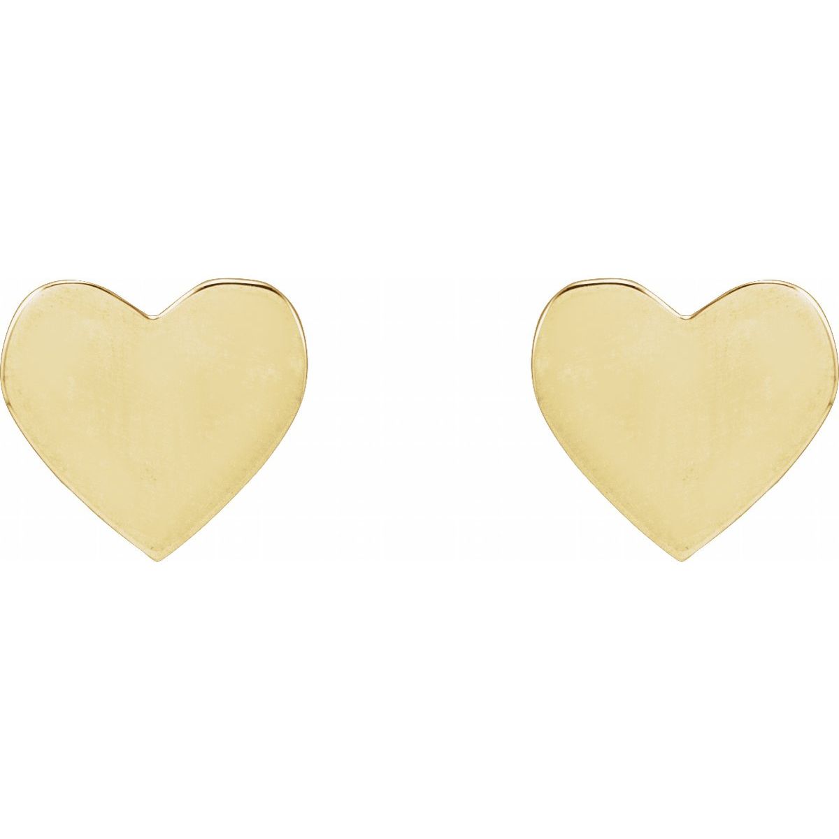 Engravable Heart Stud Earrings (6 X 6 Mm)