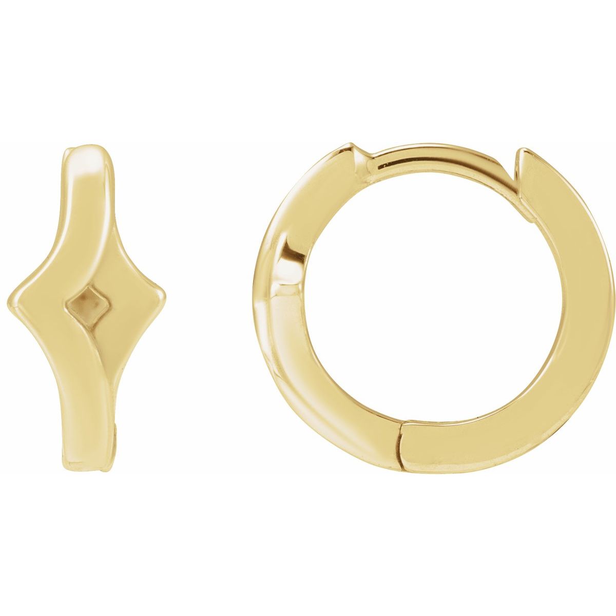 Geometric Huggie Hoop Earrings (12 Mm)