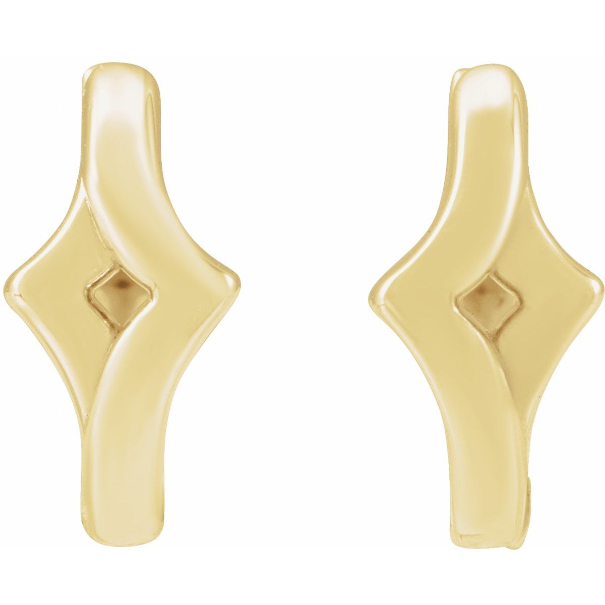 Geometric Huggie Hoop Earrings (12 Mm)