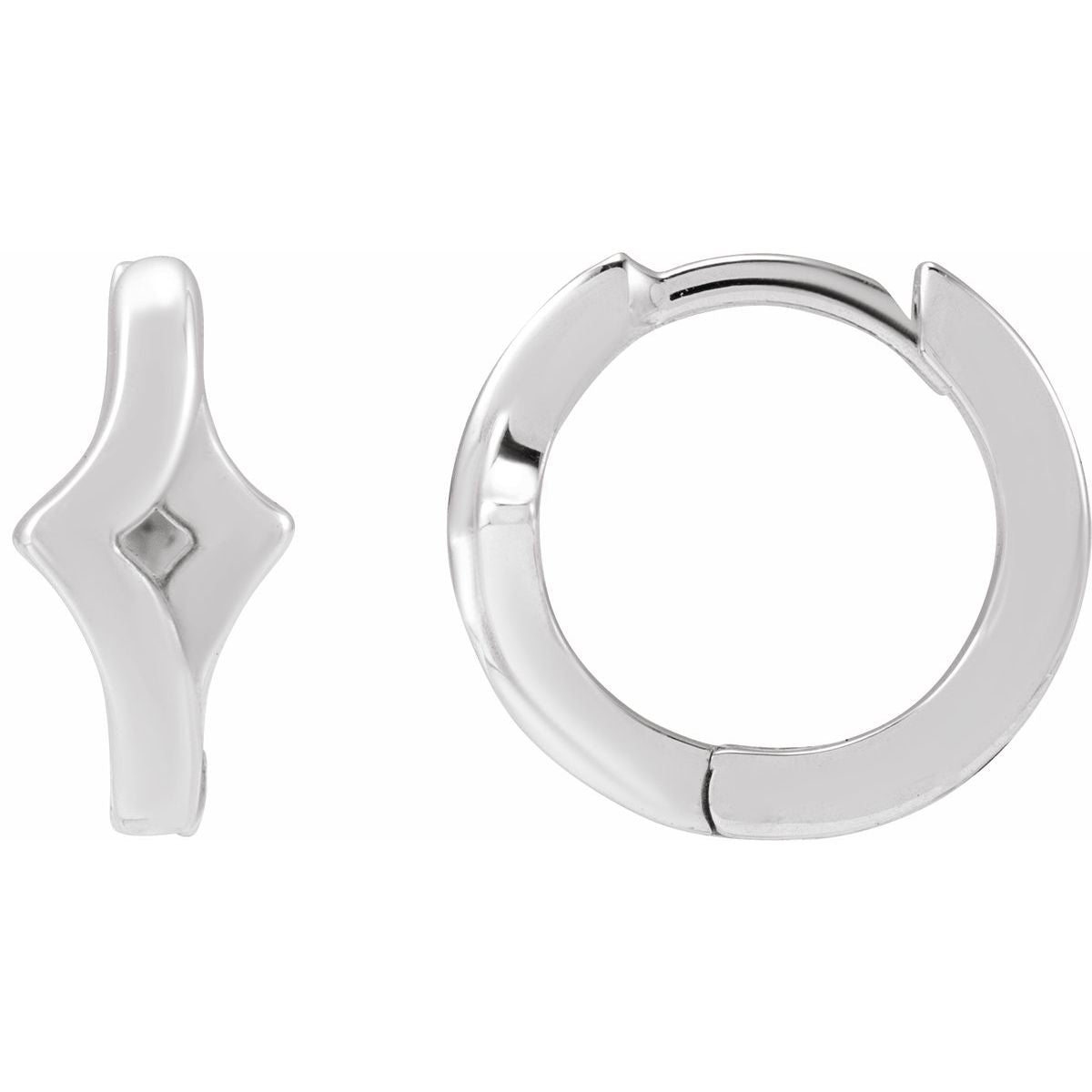 Geometric Huggie Hoop Earrings (12 Mm)