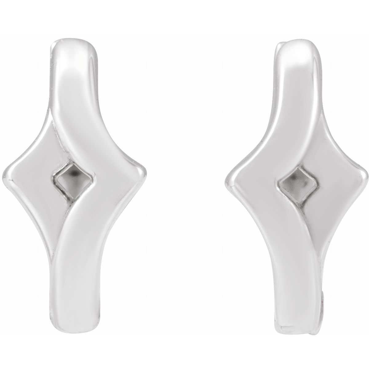 Geometric Huggie Hoop Earrings (12 Mm)