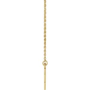14K Yellow Gold Engravable Interlocking Circles 18" Necklace