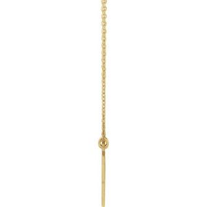 14K Yellow Gold Engravable Interlocking Circles 18" Necklace