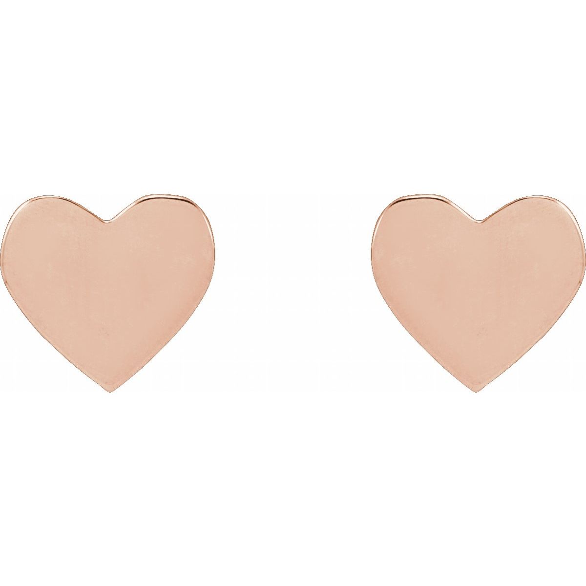 Engravable Heart Stud Earrings (6 X 6 Mm)