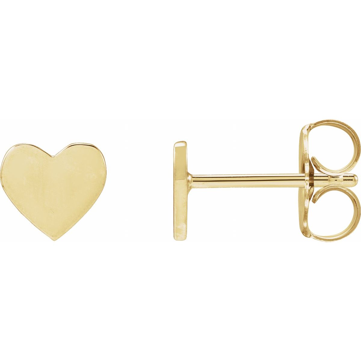 Engravable Heart Stud Earrings (6 X 6 Mm)
