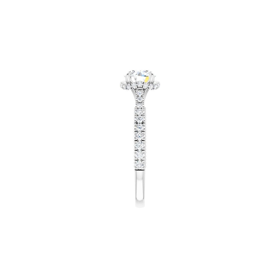Round Hidden Halo-Style Engagement Ring Semi-Mount - gallery - Series 688997