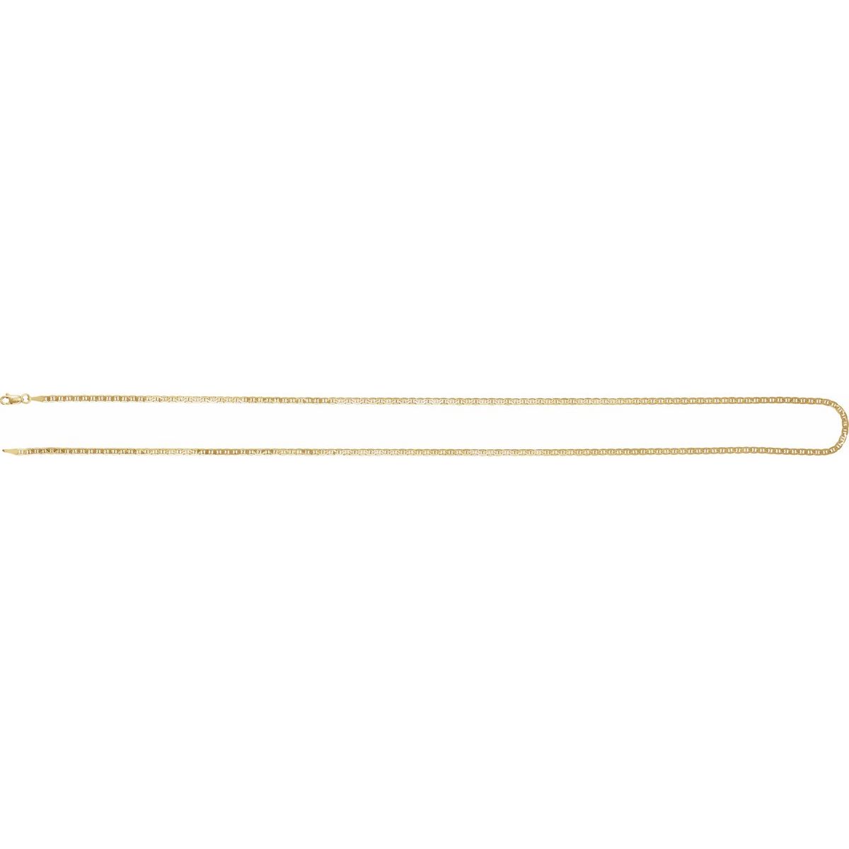 2.25 mm Curbed Anchor Chain Bracelet (2.25 Mm / 7 In) - gallery - Series CH484
