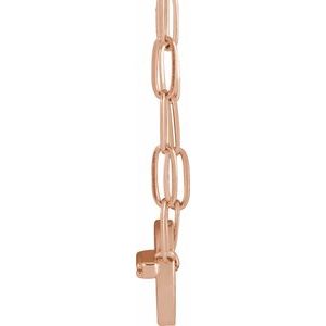 14K Rose Gold .04 CTW Natural Diamond Toggle 16" Necklace