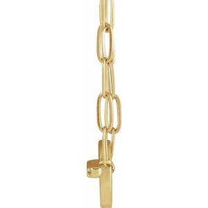 14K Yellow Gold .04 CTW Natural Diamond Toggle 16" Necklace