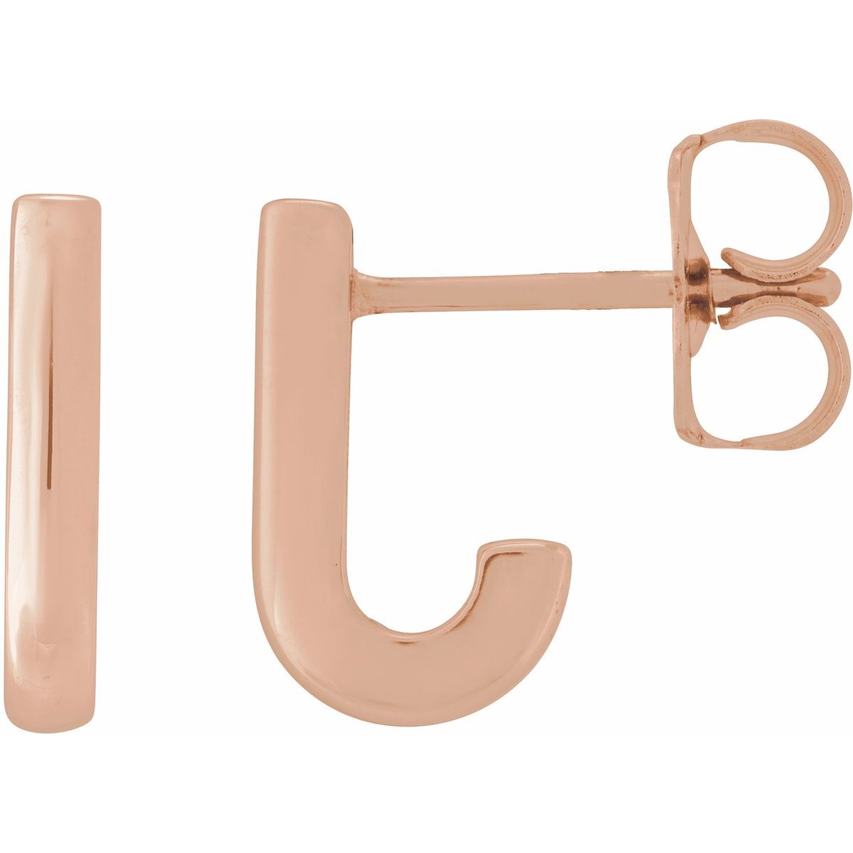 Natural J-Hoop Earring