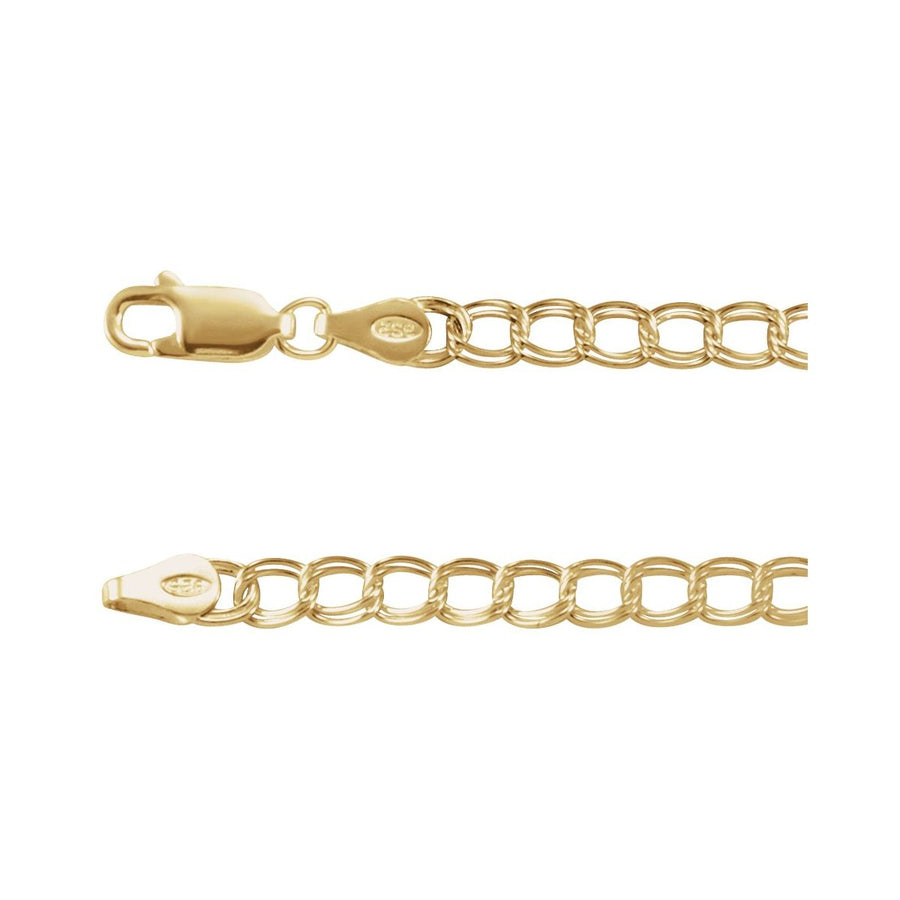 4 mm Double Link Curb Chain Bracelet (4 Mm / 7 In) - 14K Yellow Gold-Filled - Series CH330