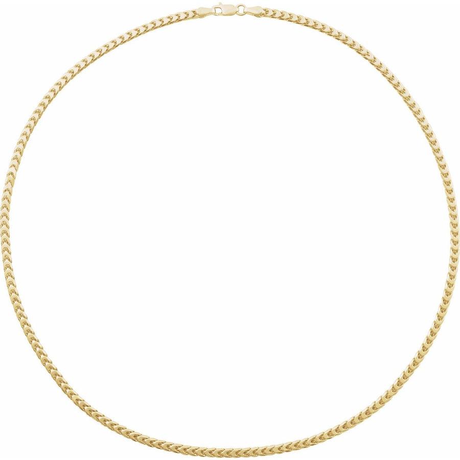 3.4 mm Hollow Diamond-Cut Franco Chain Bracelet (3.4 Mm / 8 In) - gallery - Series CH1228