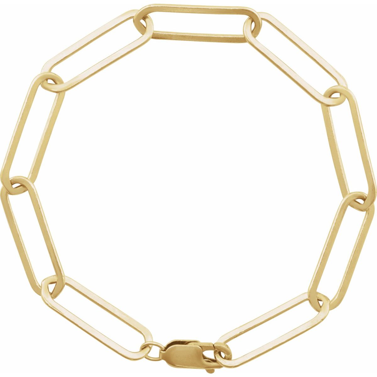 6.2 mm Paperclip-Style Chain Bracelet (6.2 Mm / 7 In) - gallery - Series CH1208